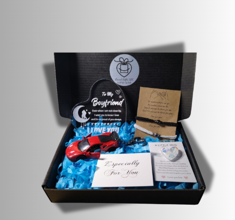 For Him Sport Theme Keyring & Couple Bracelet Box